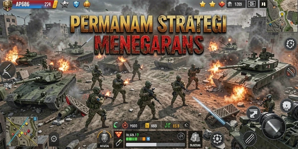 Tampilan gameplay yang menarik dalam pertempuran strategi.