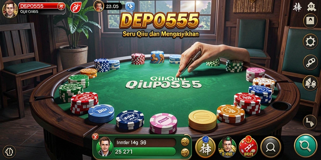 Gameplay QiuQiu yang seru di DEPO555.