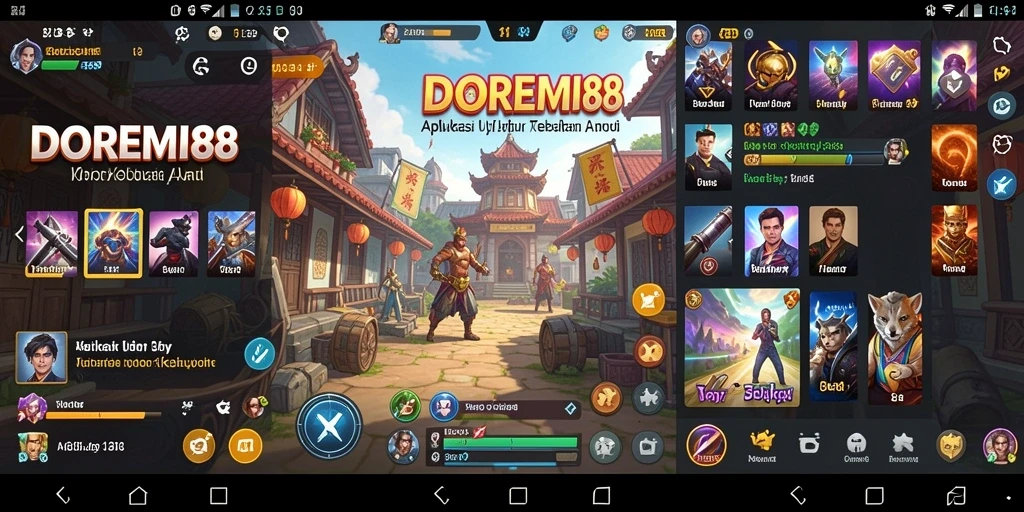 Tampilan utama DOREMI88 dengan fitur aplikasi yang efisien.