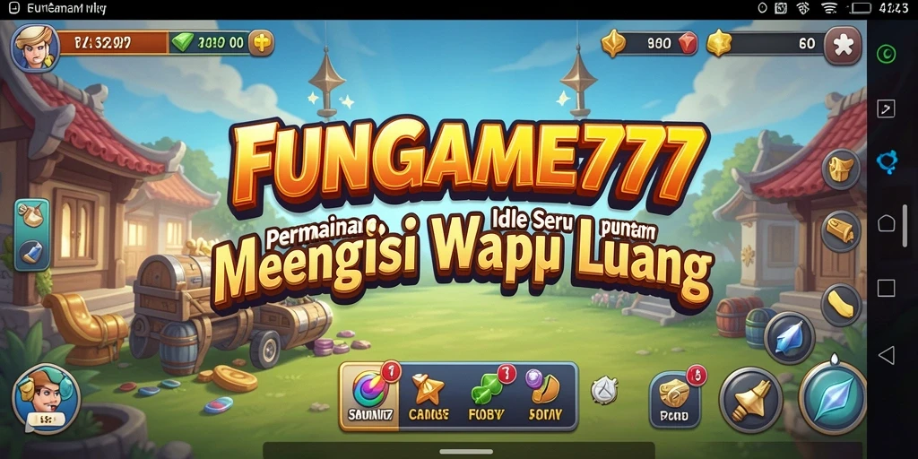 Gameplay seru dan santai dalam FUNGAME777 yang memperlihatkan keasyikan bermain Idle.