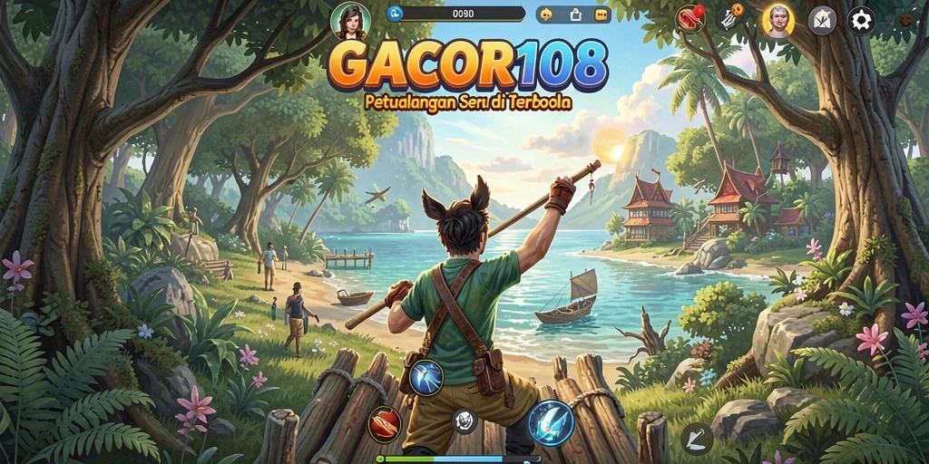Tangkapan layar gameplay dari GACOR108 yang menunjukkan eksplorasi dunia terbuka.