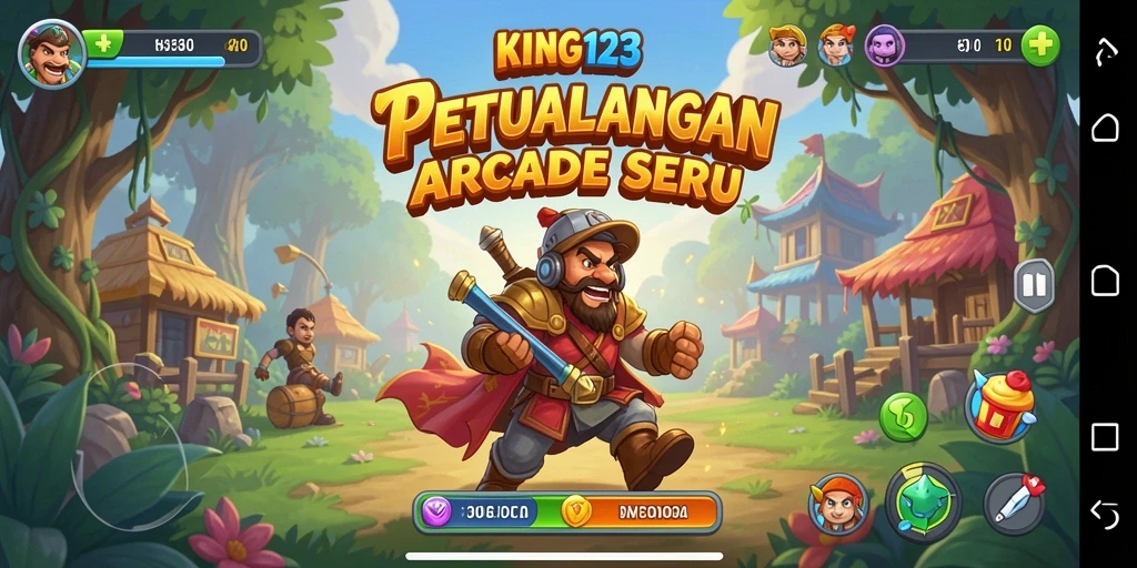 Screenshot KING123 menunjukkan momen seru dalam permainan Arcade.