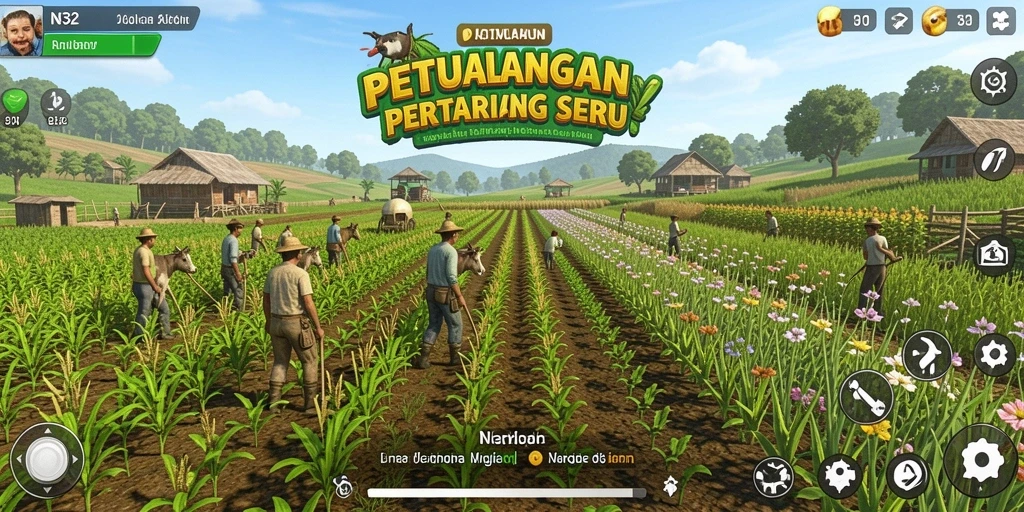 Tampilan gameplay N32 yang menakjubkan dalam bertani.
