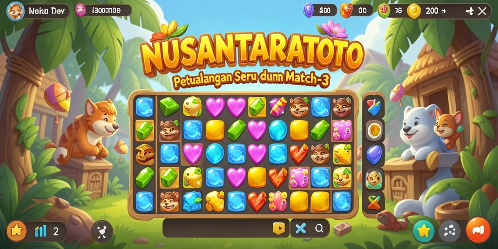 Tampilan gameplay yang seru dan penuh warna dari NUSANTARATOTO.