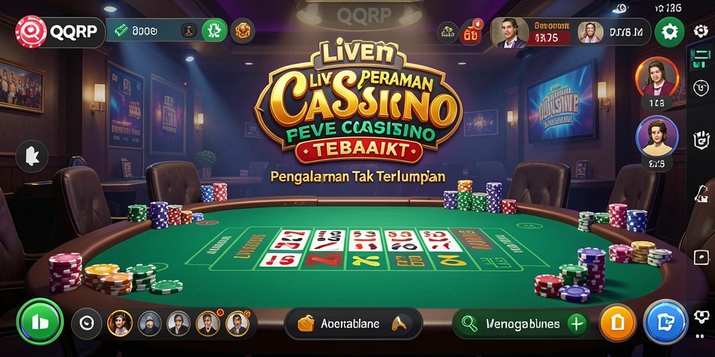 Tampilan gameplay Live Casino yang mendebarkan di QQRP.