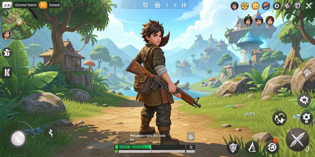 Tampilan gameplay ZK7 yang menampilkan eksplorasi dunia terbuka.